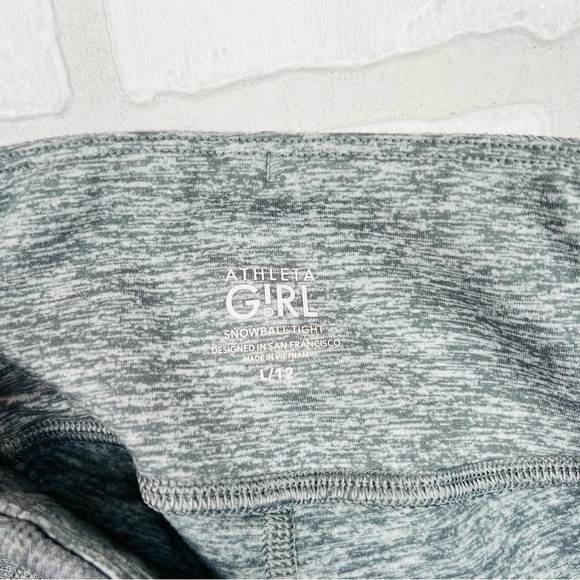 ATHLETA GIRL SNOWBALL SOFTLUXE TIGHT, Light Cobblestone Grey, Size Large 12 - Picture 9 of 11